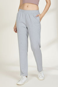 Zivame Knit Cotton Loungewear Bottom - Grey Melange — thumbnail 2